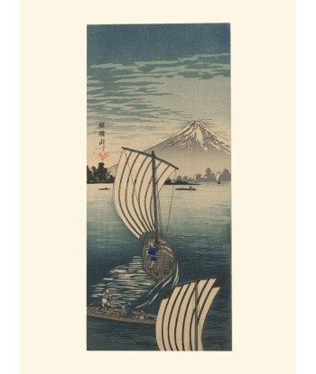 Voiliers et Mont Fuji de Shotei | Reproduction Fine Art online