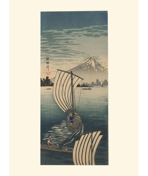 Voiliers et Mont Fuji de Shotei | Reproduction Fine Art online