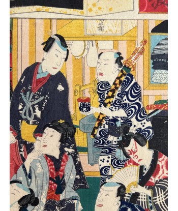 Estampe Japonaise de Kunisada | Les frères Soga - Syllabe Ru basket pas cher