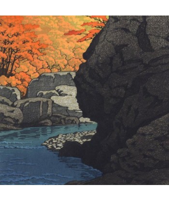 Roche de Tengui à Shiobara de Hasui Kawase | Reproduction Fine Art la livraison gratuite