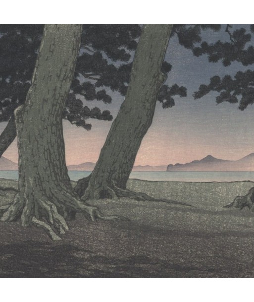 La Plage de Kaiganji de Hasui Kawase | Reproduction Fine Art en stock