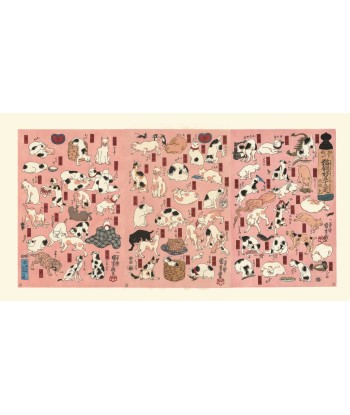 Les 53 Stations du Tokaido-Chats de Kuniyoshi | Reproduction Fine Art pas cheres