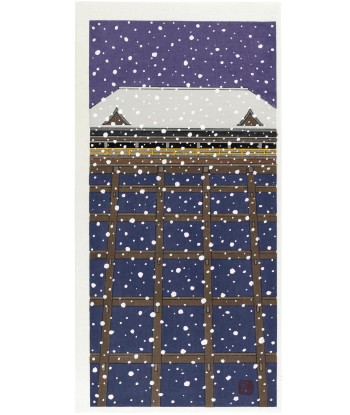 Estampe Japonaise de Teruhide Kato | Snow Stage, Kiyomizudera sous la neige l'achat 