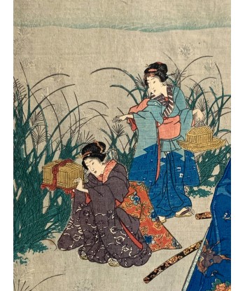 Estampe Japonaise de Kunisada II | Tempête à l'automne pas cher chine