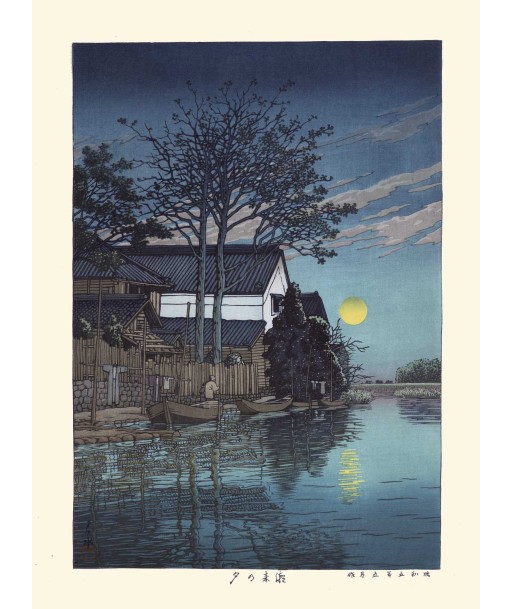 Soir à Itako de Hasui Kawase | Reproduction Fine Art de pas cher