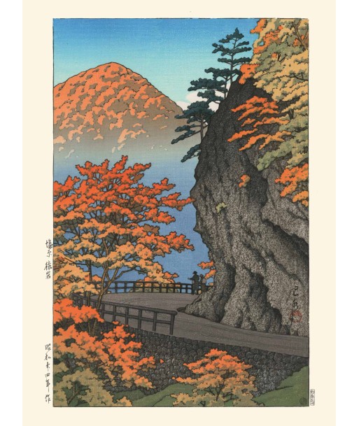 Automne à Saruiwa, Shiobara de Hasui Kawase | Reproduction Fine Art chez Cornerstreet bien 