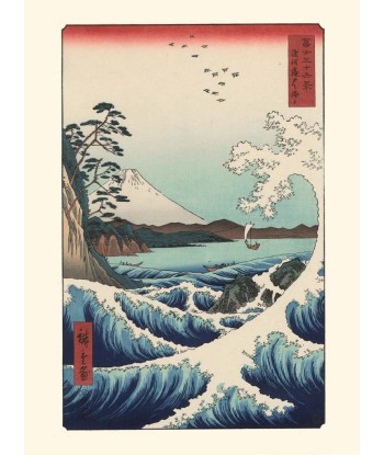 La baie de Suruga, Les trente-six vues du Mont Fuji de Hiroshige | Reproduction Fine Art Economisez 