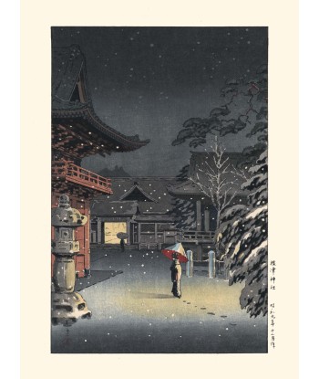 Neige au Sanctuaire de Nezu de Koitsu | Reproduction Fine Art acheter en ligne