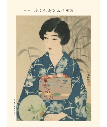 Uchiwa, 100 beautés en kimono de Shinsui Ito | Reproduction Fine Art Comparez et commandez 