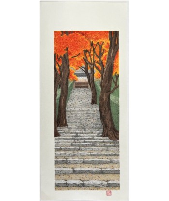 Estampe Japonaise de Teruhide Kato | Le Chemin du Temple Jakko-In à l'Automne de votre