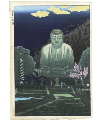 Estampe japonaise de Okuyama Gihachiro  | Grand Bouddha de Kamakura Les magasins à Paris et en Île-de-France