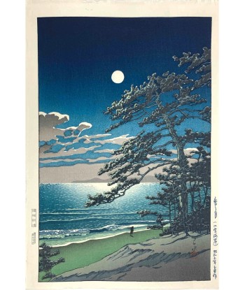 Estampe Japonaise de Kawase Hasui | Lune de printemps à Ninomiya Faites des économies