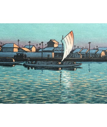 Estampe Japonaise d'Hasui Kawase | Les rives de la rivière Hama-cho prix