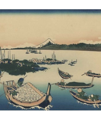 Ile Tsukuda de Hokusai | Reproduction Fine Art des créatures d'habitude