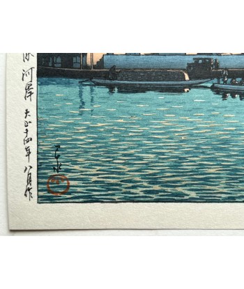 Estampe Japonaise d'Hasui Kawase | Les rives de la rivière Hama-cho prix