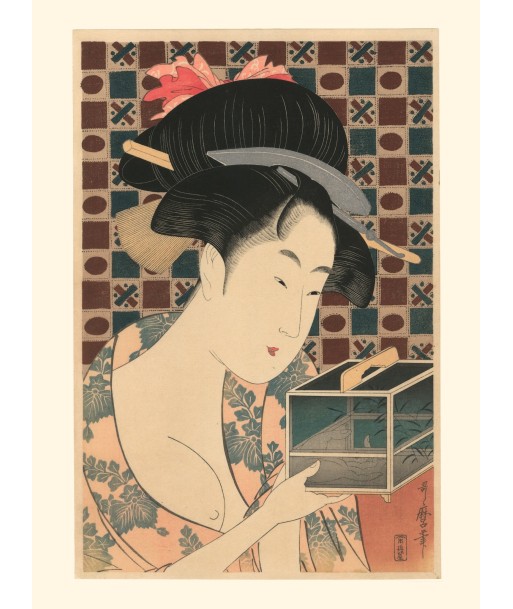 Beauté et cage aux Lucioles Utamaro Kitagawa | Reproduction Fine Art 2 - 3 jours ouvrés.