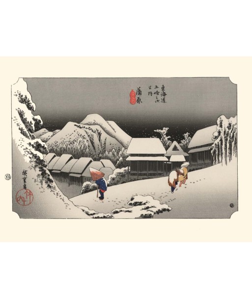 Neige à Kambara de Hiroshige | Reproduction Fine Art Pour