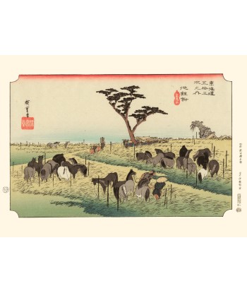 Chevaux à Chiryu de Hiroshige | Reproduction Fine Art Dans la société mordern