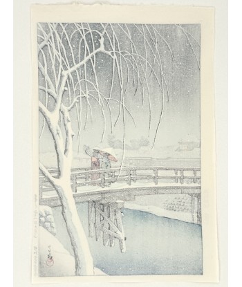 Estampe Japonaise de Hasui Kawase | Soir de Neige à Edogawa 2 - 3 jours ouvrés.