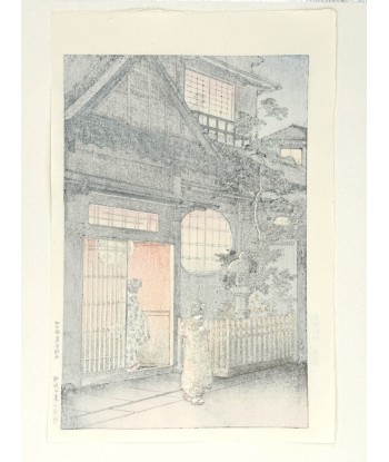 Estampe Japonaise de Koitsu Tsuchiya | Maison de Thé Yotsuya Arakicho Les magasins à Paris