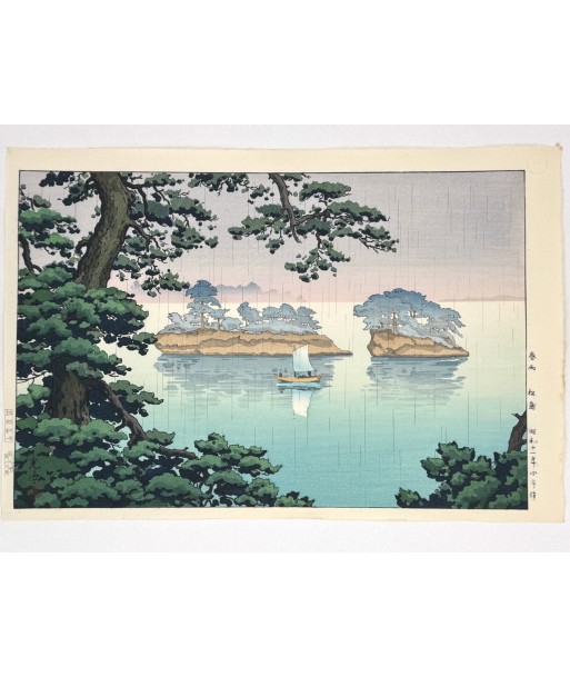 Estampe Japonaise de Koitsu Tsuchiya |  pluie de printemps à Matsushima 2 - 3 jours ouvrés.