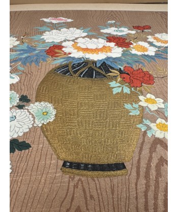 Estampe Japonaise Ecole Kano | Panier de Fleurs Découvrez la collection