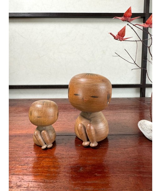 Couple de Poupées Kokeshi Créative Vintage | Kokeshi Assises Amélioration de cerveau avec