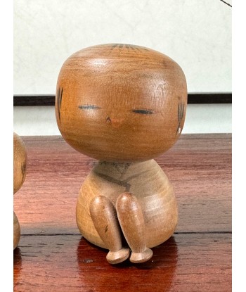 Couple de Poupées Kokeshi Créative Vintage | Kokeshi Assises Amélioration de cerveau avec