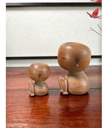 Couple de Poupées Kokeshi Créative Vintage | Kokeshi Assises Amélioration de cerveau avec