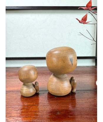 Couple de Poupées Kokeshi Créative Vintage | Kokeshi Assises Amélioration de cerveau avec