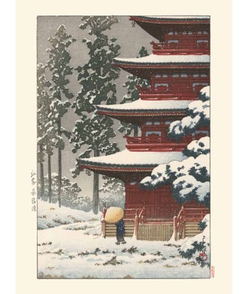 Neige au temple Saisho-In de Hasui Kawase | Reproduction Fine Art Comparez plus de prix