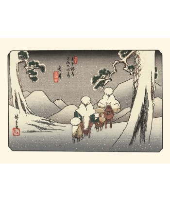 Oi sous la neige de Hiroshige | Reproduction Fine Art de votre