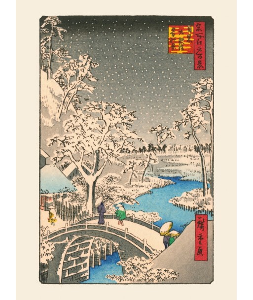 Neige à Meguro de Hiroshige | Reproduction Fine-Art de technologie