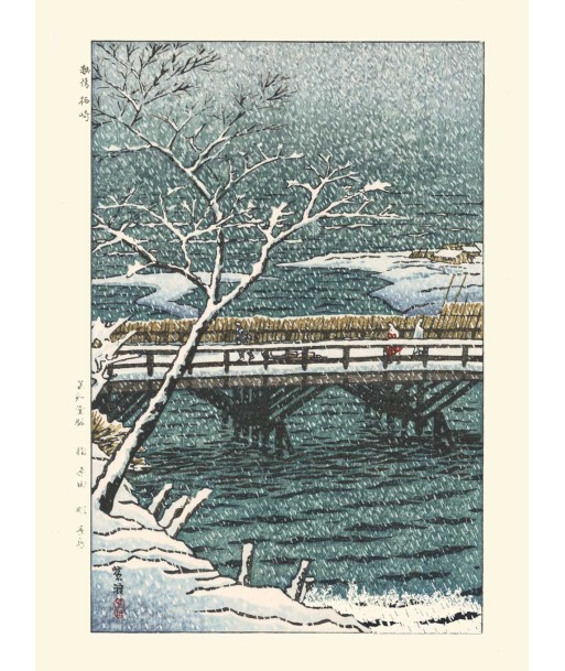 Tempête de neige à Echigo de Kasamatsu Shiro | Reproduction Fine Art brillant des détails fins