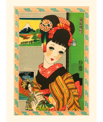 Jeune fille à la poupée de Junichi Nakahara |  Reproduction Fine Art d'Europe débarque