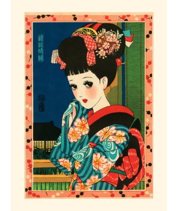 Jeune fille le soir de Junichi Nakahara |  Reproduction Fine Art 2023