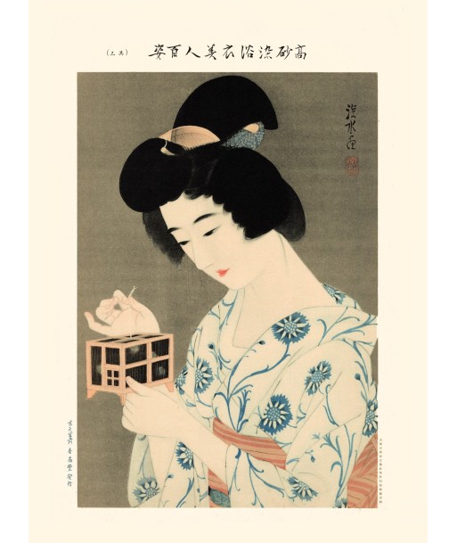 Beauté et cage à luciole, 100 beautés en kimono de Shinsui Ito | Reproduction Fine Art prix pour 