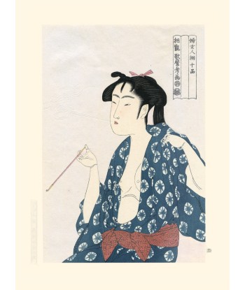 Beauté fumant de Utamaro Kitagawa | Reproduction Fine Art Venez acheter