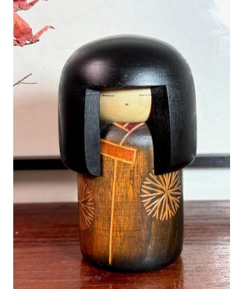 Kokeshi Créative Vintage Gumma de Sansaku Sekiguchi | Chrysanthèmes 14cm shop