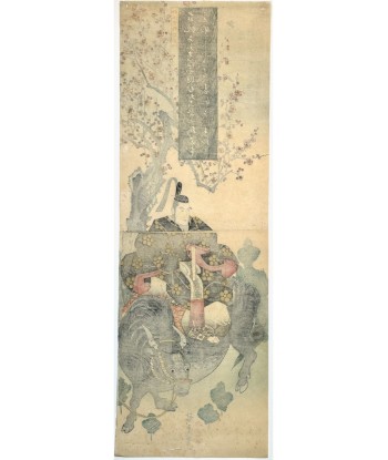 Estampe Japonaise de Hiroshige | Le Poète Sugawara Michizane sur son buffle Pour