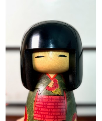 Kokeshi Créative Vintage de Kunio Miyagawa | Camélia Rouge l'achat 