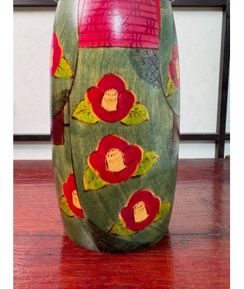 Kokeshi Créative Vintage de Kunio Miyagawa | Camélia Rouge l'achat 