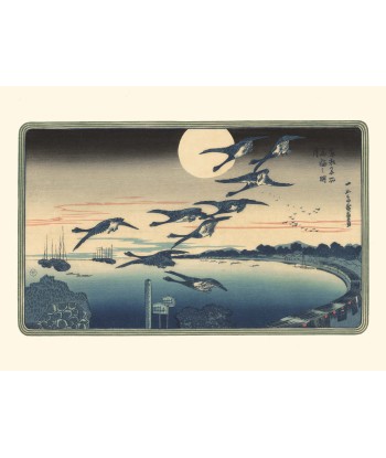 Pleine lune d'automne à Takanawa  de Hiroshige | Reproduction Fine Art de l' environnement