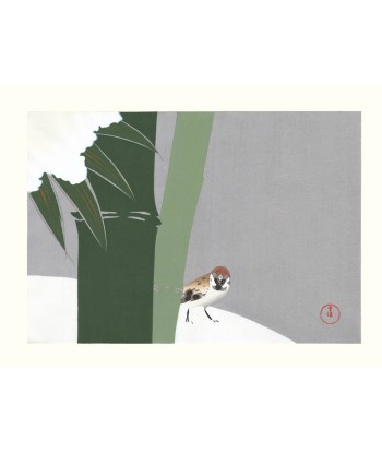 Moineaux et bambou de Kamisaka Sekka | Reproduction Fine Art destockage