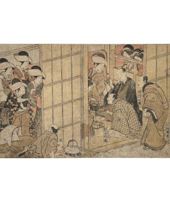 Estampe Japonaise de Toyokuni Utagawa | Série divertissement des acteurs, Maison de courtisanes de votre