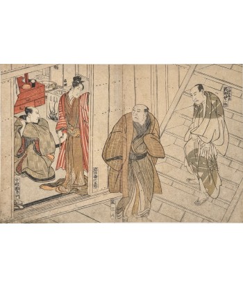 Estampe Japonaise de Toyokuni Utagawa | Série divertissement des acteurs, Préparatifs shop