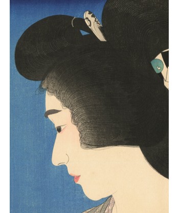 Estampe Japonaise de Torii Kotondo | Geisha Natsuko l'été Véritable concentré