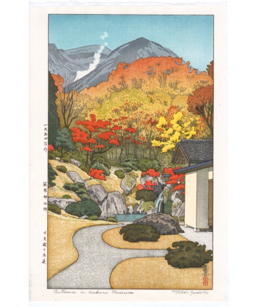 Estampe Japonaise de Yoshida Toshi | Automne au musée d'Hakone acheter