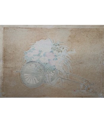 Estampe Japonaise de Tasaburo Takahashi | Chariot à fleurs n°1 - Printemps d'Europe débarque