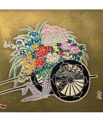 Estampe Japonaise de Tasaburo Takahashi | Chariot à fleurs n°1 - Printemps d'Europe débarque